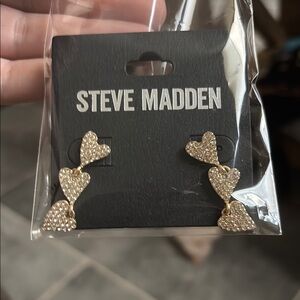 Steve Madden Gold Heart Earrings